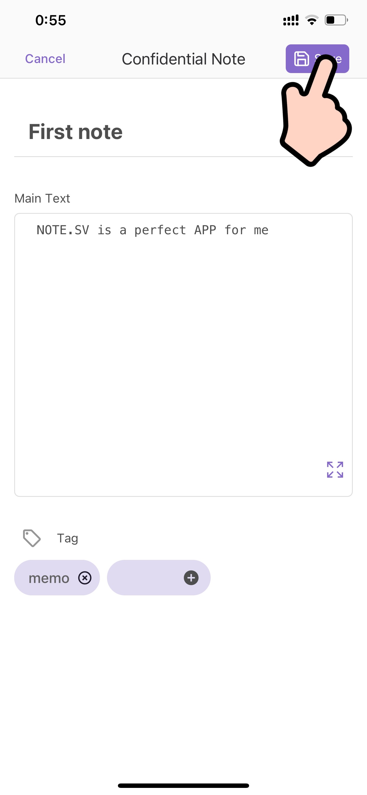 input note